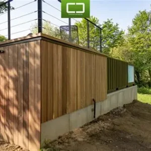 Contenedor de 40 pies convertido en piscina